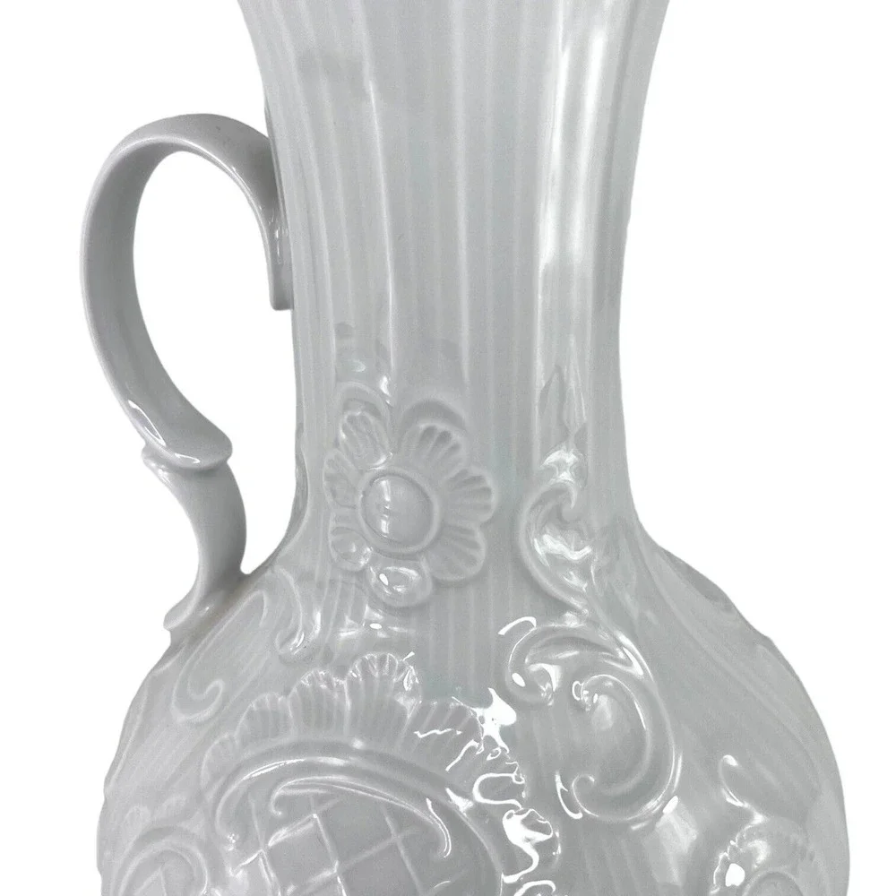 Wunsiedel Bavaria Germany Retsch Co White Pitcher Vintage 1970s Rare‎ Excellent